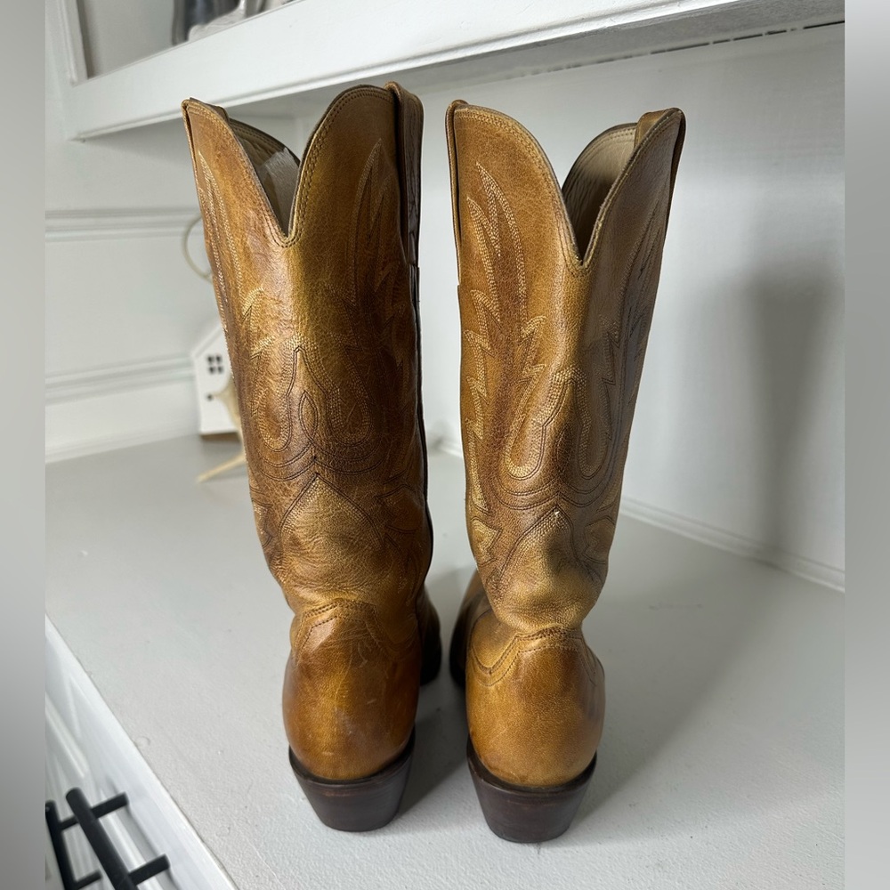 Charlie 1 Horse Tan Classic Embroidered Leather Western Boots – Women’s Size 7B - Picture 4 of 9